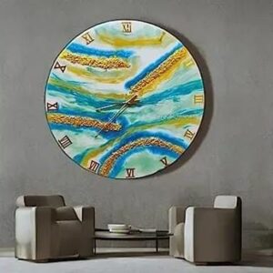 Multicolored Marble Analog Wall Clock