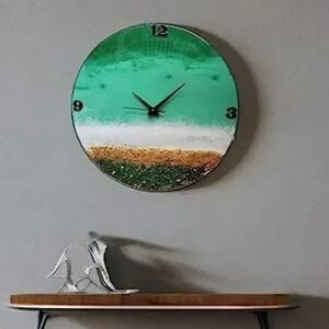 Turquoise Marble Analog Wall Clock