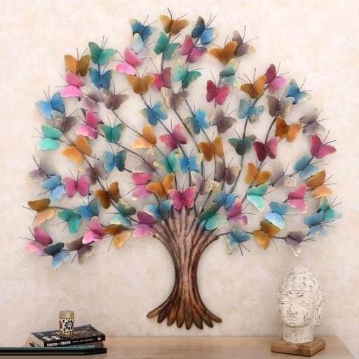 Butterfly on Tree Wall Art